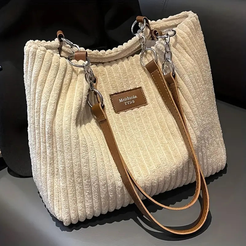 Liliane™ - Sac Fourre-tout en Velours Côtelé