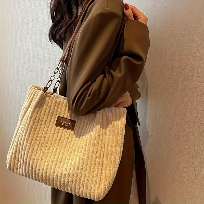 Liliane™ - Sac Fourre-tout en Velours Côtelé