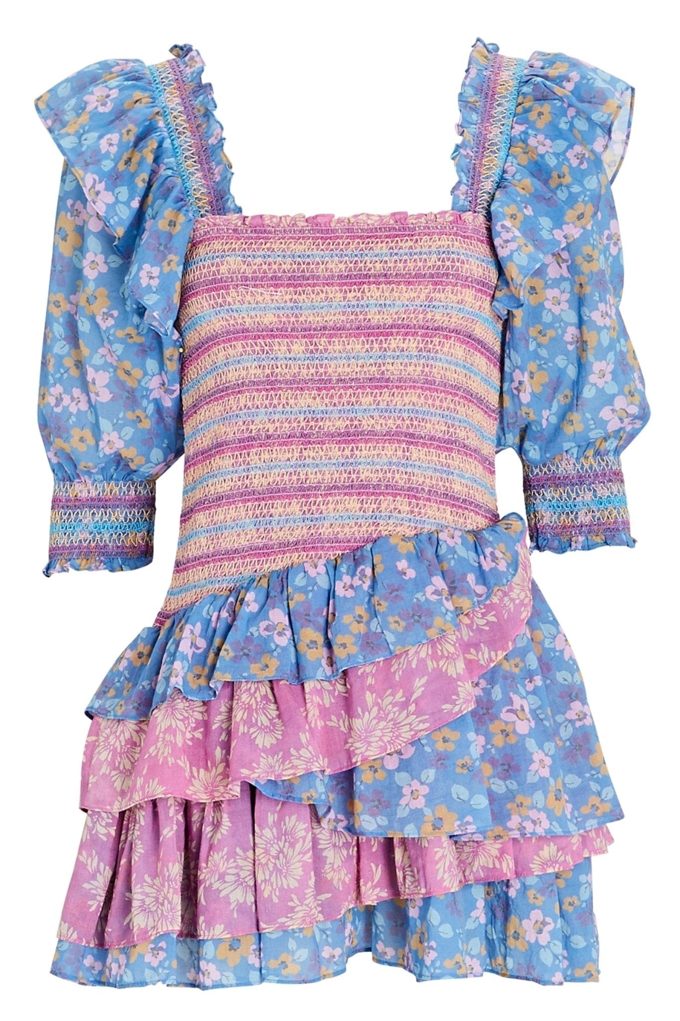 Lysandra | Mini-robe à volants avec Motifs Floraux et Tissu de Haute Qualité pour Femmes