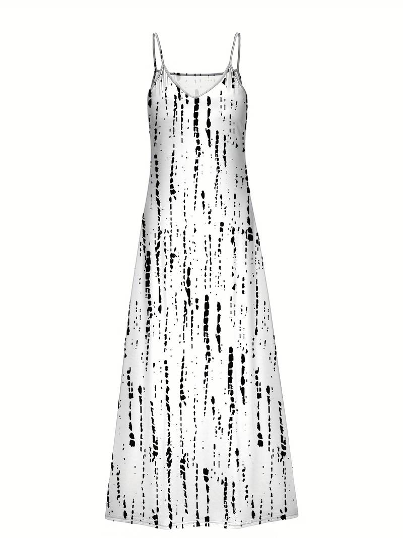 Émilie - Dye Robe spaghetti rayée