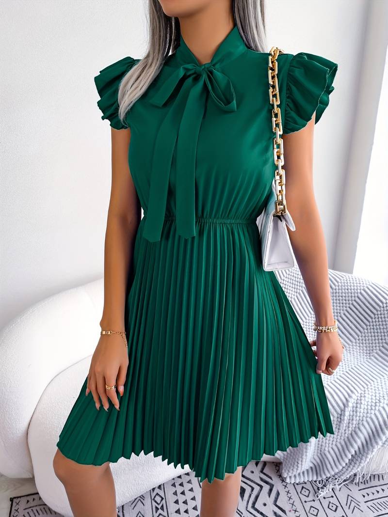 Lysandra | Robe unie avec Tissu de Haute Qualité et Silhouette Élégante pour Femmes
