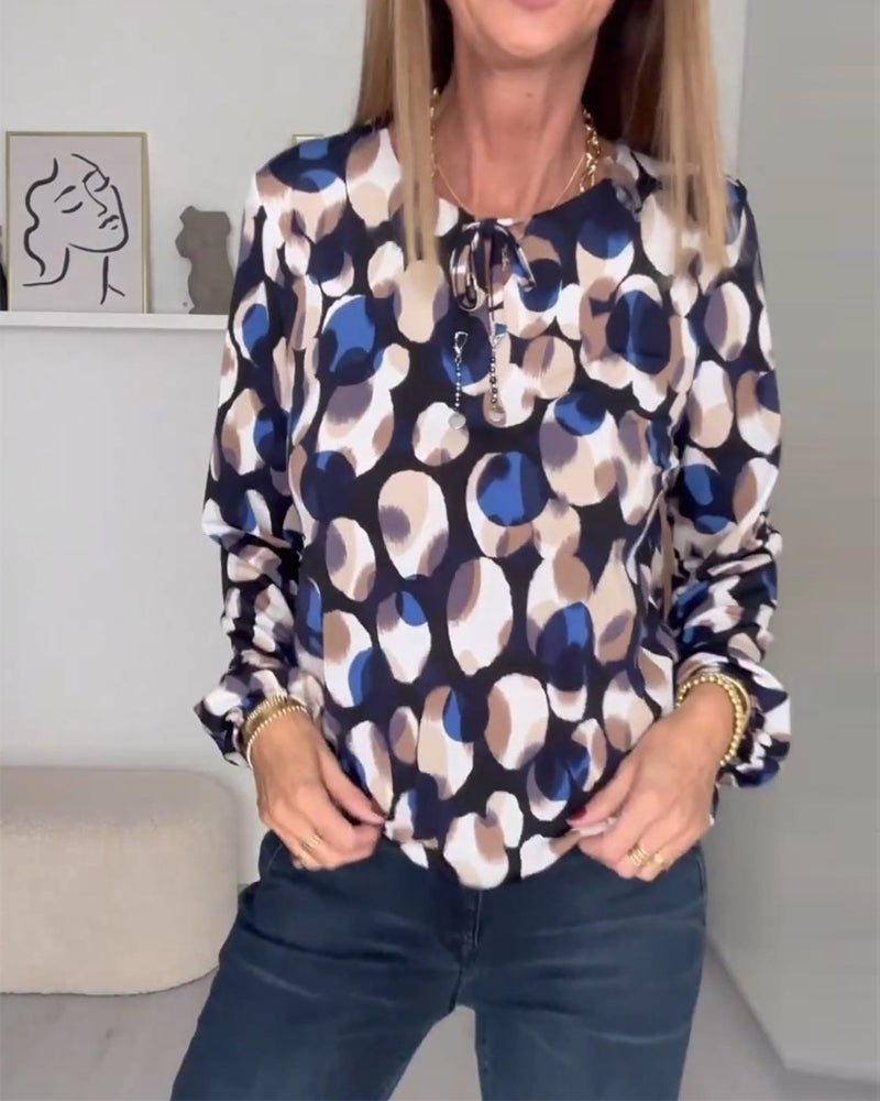 Sélène | Blouse avec Design Élégant et Motif Chic pour Femmes