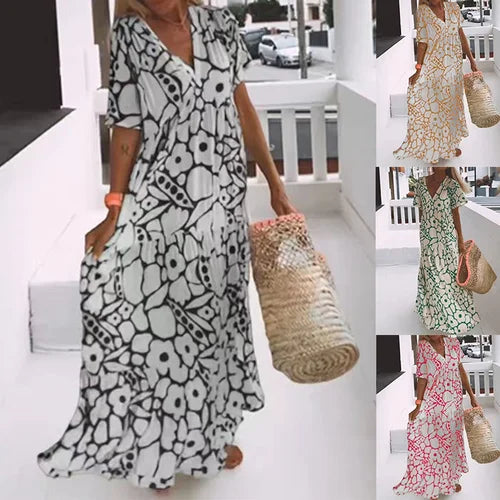 Léa | Robe d'été avec Imprimé Vibrant et Confort Optimal pour Femmes