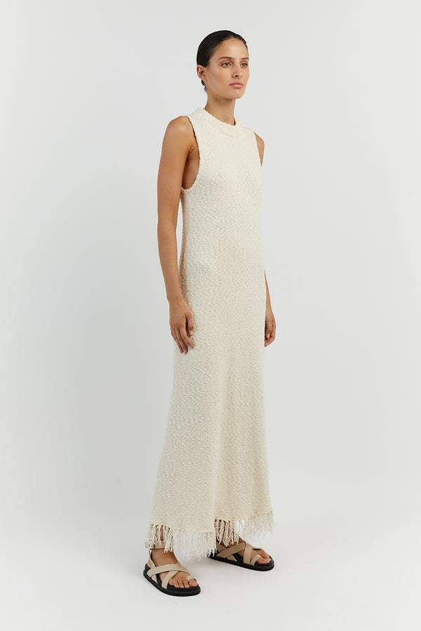 Lunaire | Maxi-robe avec Détails à Glands et Tissu Respirant pour Femmes