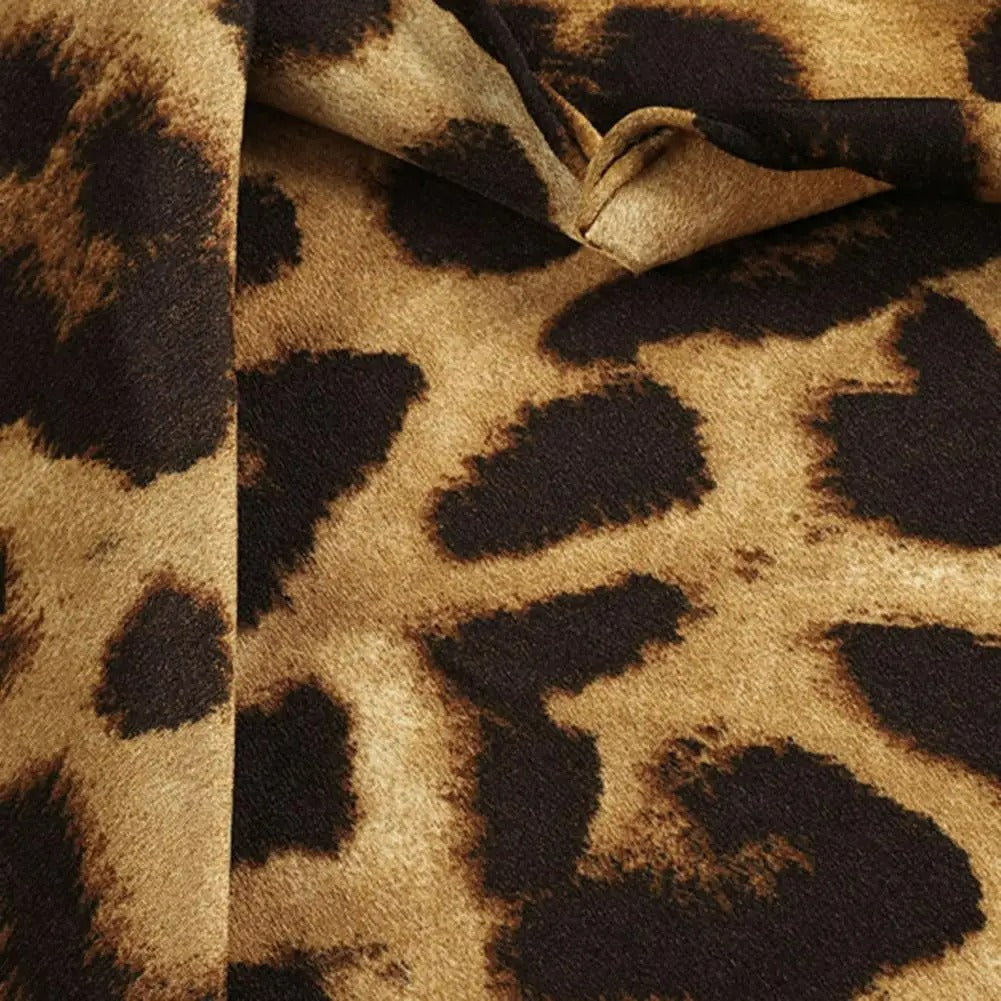 Sienna | Robe avec Imprimé Léopard et Encolure en V pour Femmes