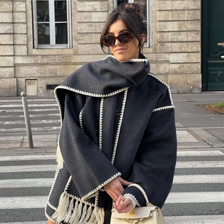 Lysandra | Veste avec Écharpe Élégante et Confortable pour Femmes