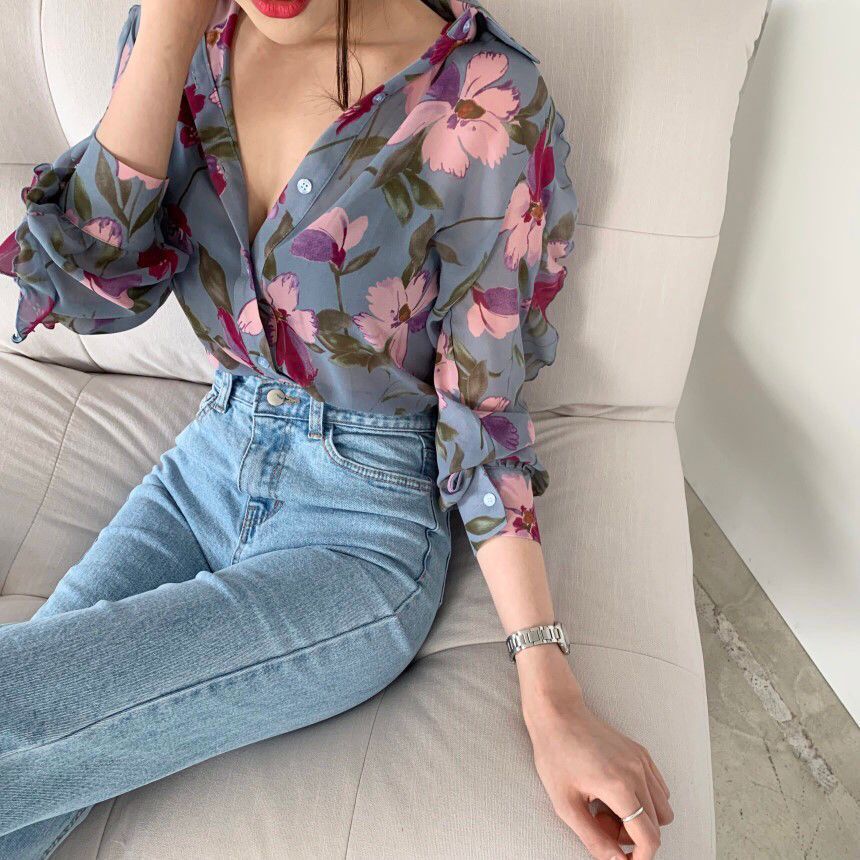 Soleil | Blouse à Imprimé Floral avec Tissu Léger et Style Éclatant pour Femmes
