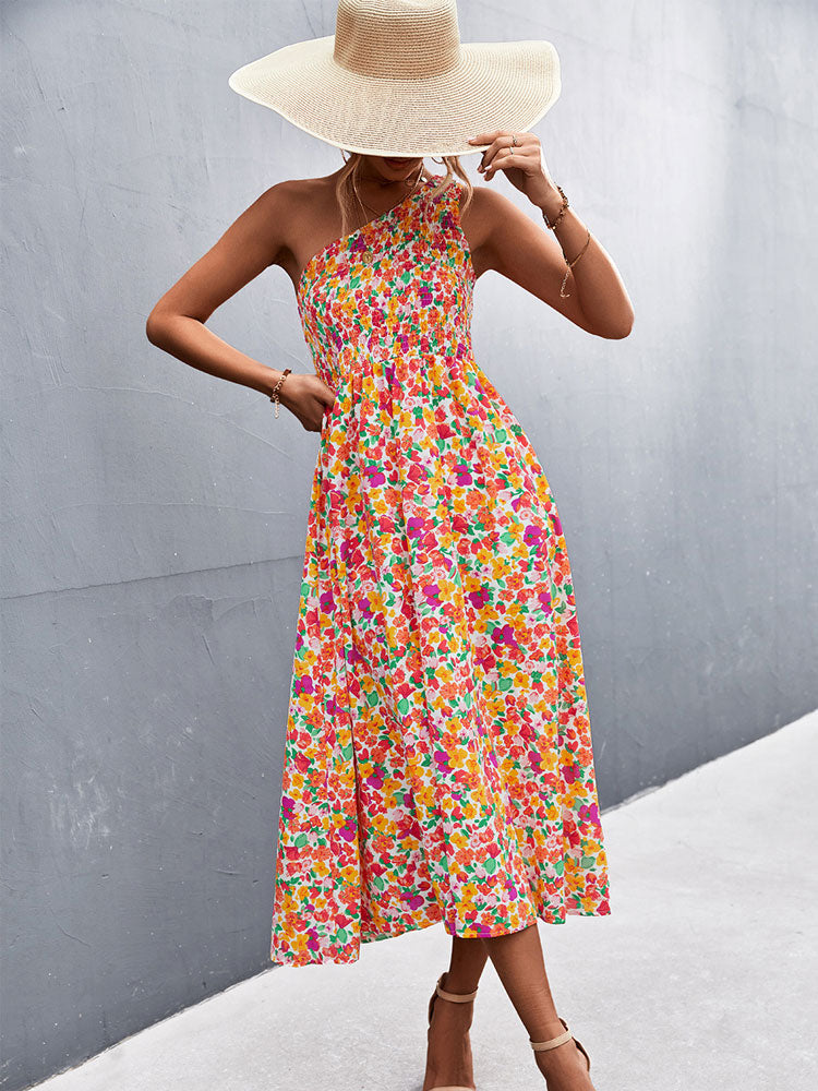 Liana | Robe avec Tissu Léger et Imprimé Floral pour Femmes