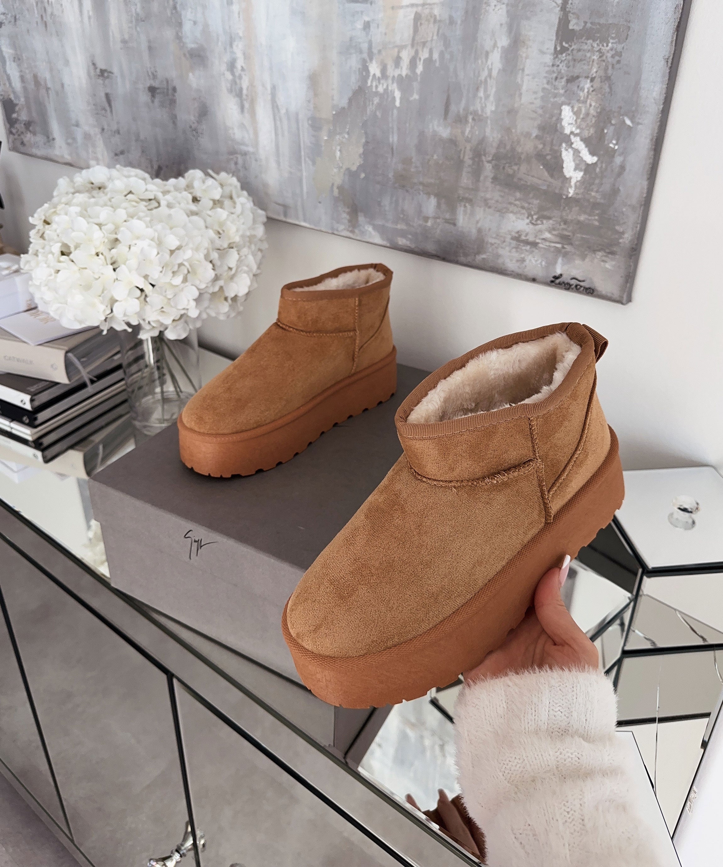 Rafah - Bottines à plateau marron élégantes