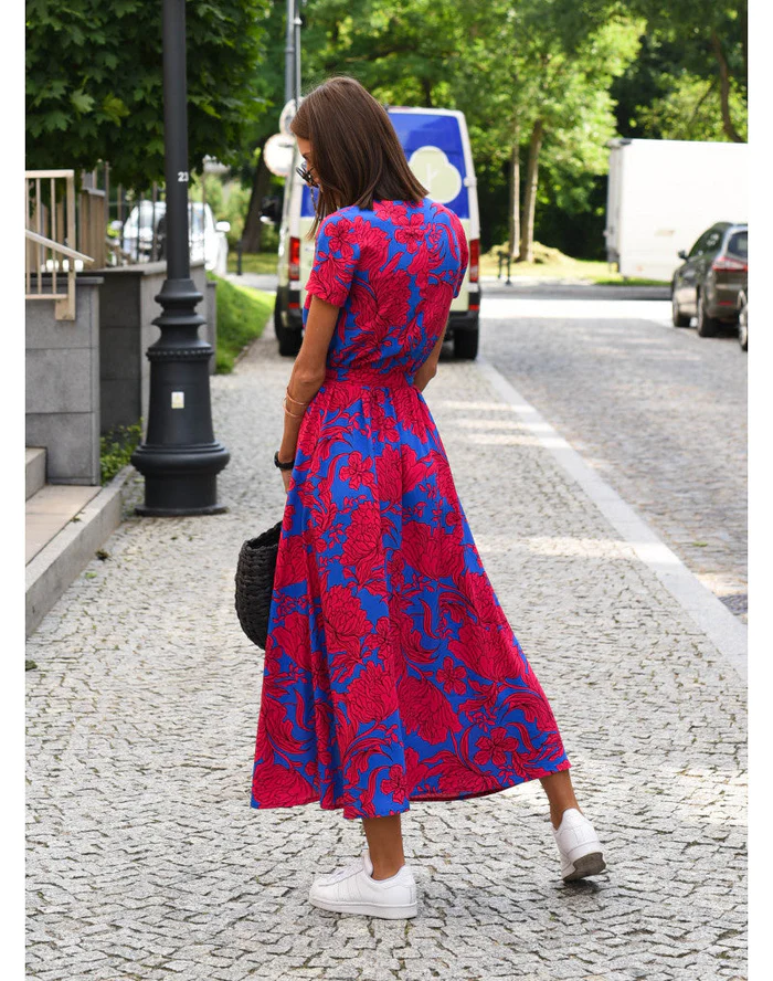 Soleil | Robe d'été avec Tissu Léger et Motifs Colorés pour Femmes