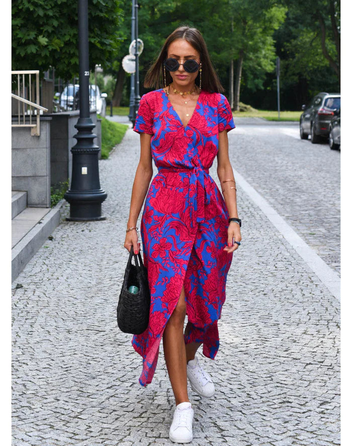 Soleil | Robe d'été avec Tissu Léger et Motifs Colorés pour Femmes
