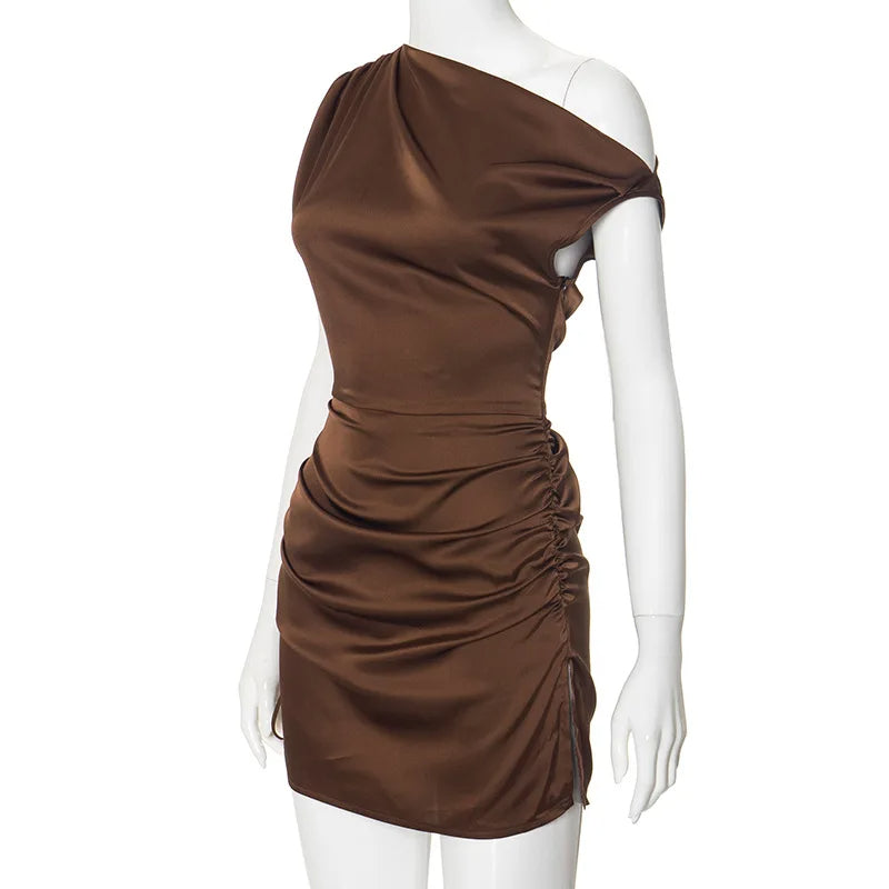 Soleil | Robe Bodycon Asymétrique avec Volants Élégants pour Femmes