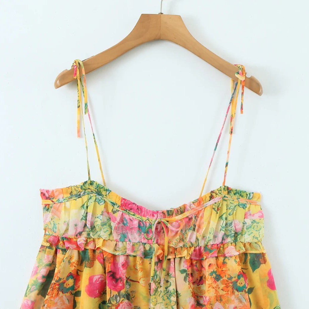 Lunaire | Robe avec Tissu Fluide et Imprimé Floral pour Femmes