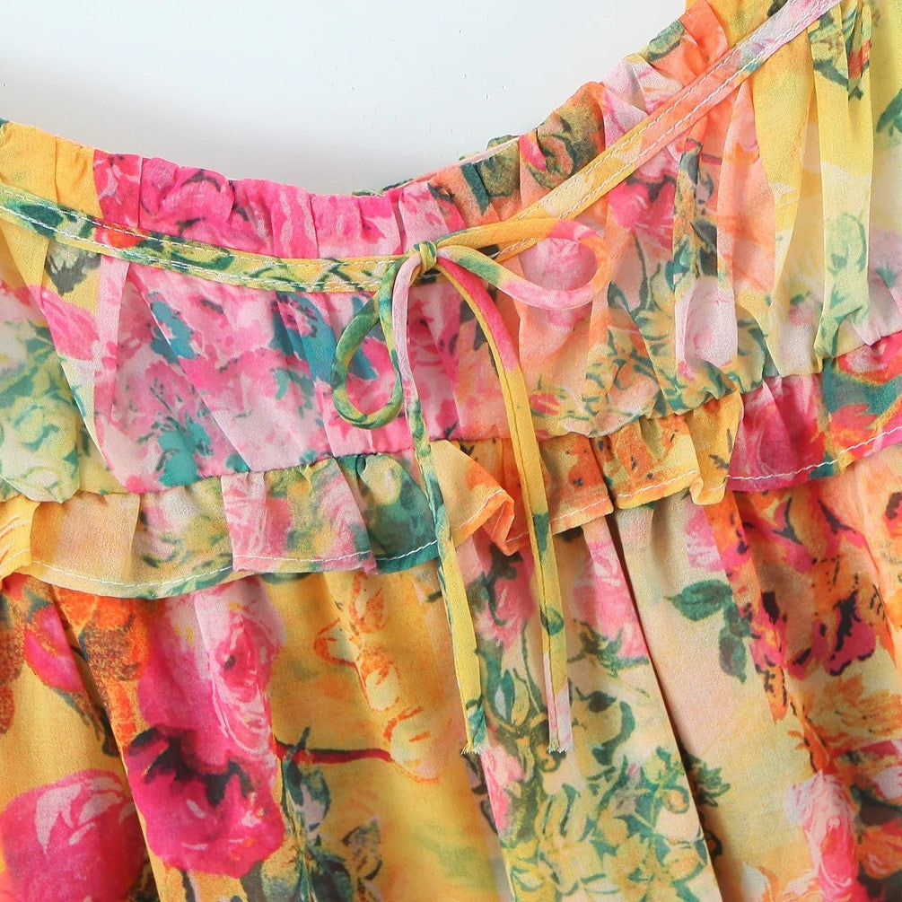 Lunaire | Robe avec Tissu Fluide et Imprimé Floral pour Femmes