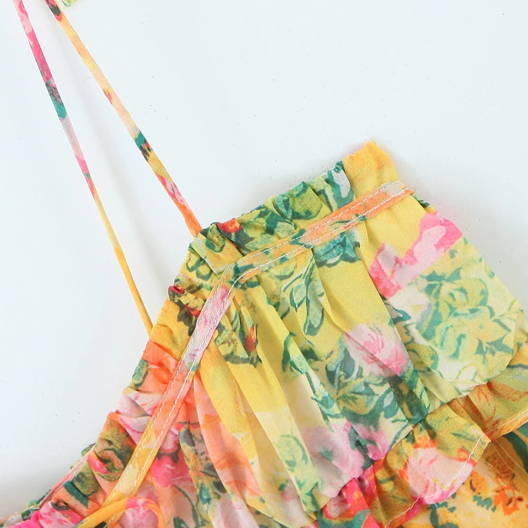 Lunaire | Robe avec Tissu Fluide et Imprimé Floral pour Femmes