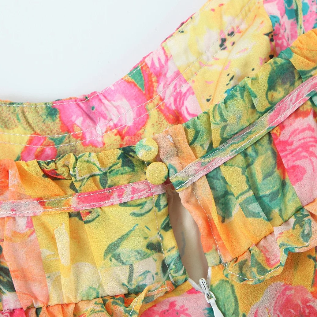 Lunaire | Robe avec Tissu Fluide et Imprimé Floral pour Femmes