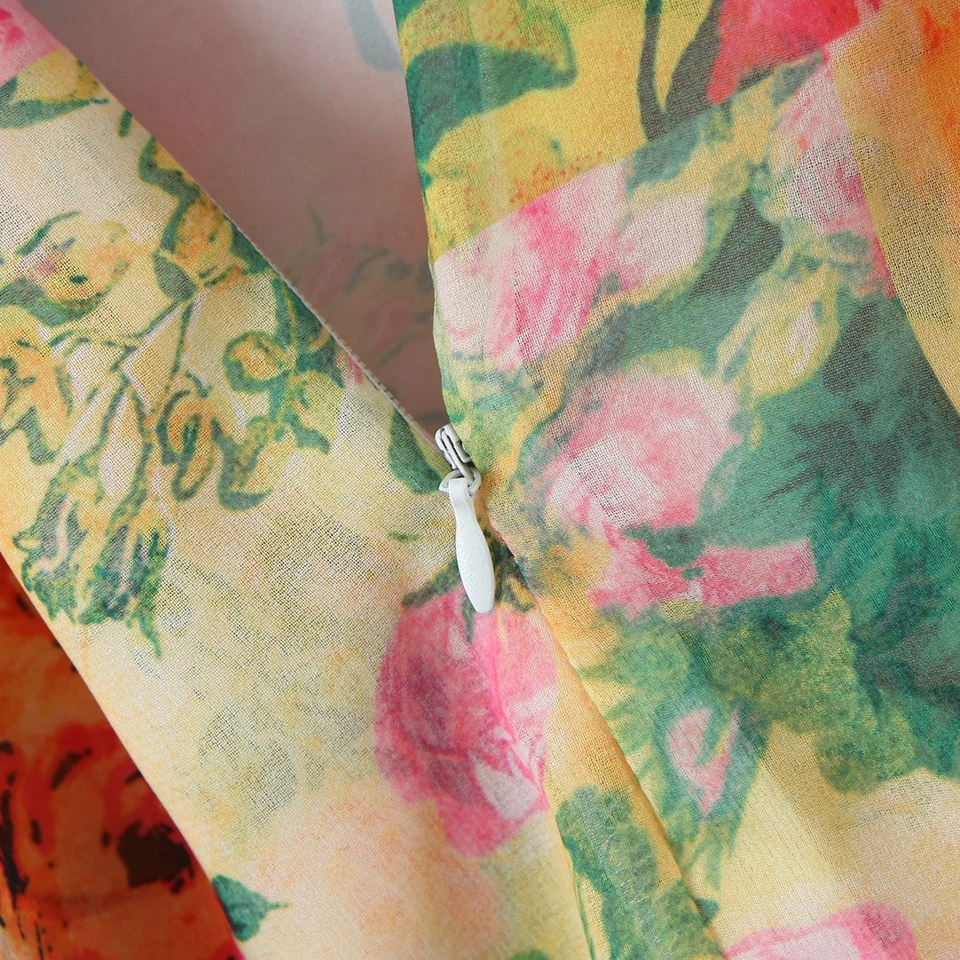 Lunaire | Robe avec Tissu Fluide et Imprimé Floral pour Femmes