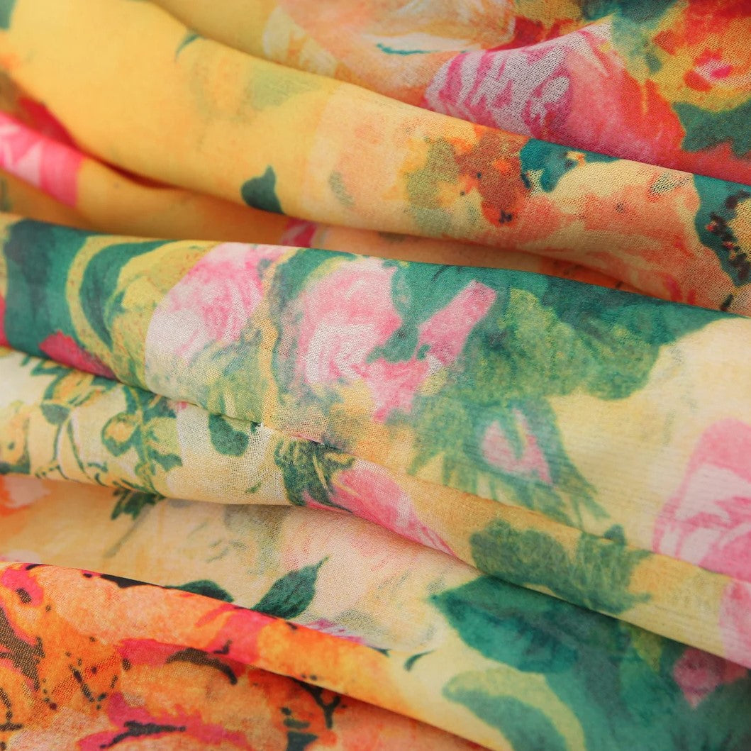 Lunaire | Robe avec Tissu Fluide et Imprimé Floral pour Femmes