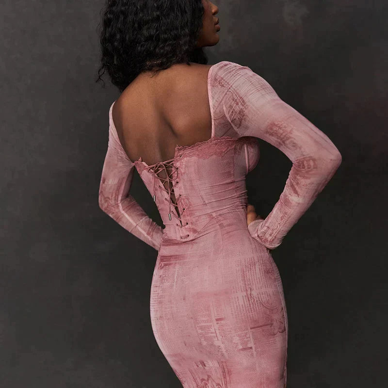 Robe élégante pour femme en rose