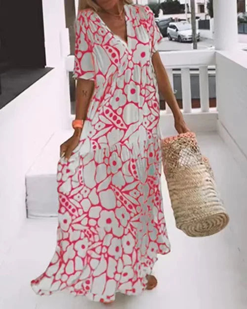 Léa | Robe d'été avec Imprimé Vibrant et Confort Optimal pour Femmes