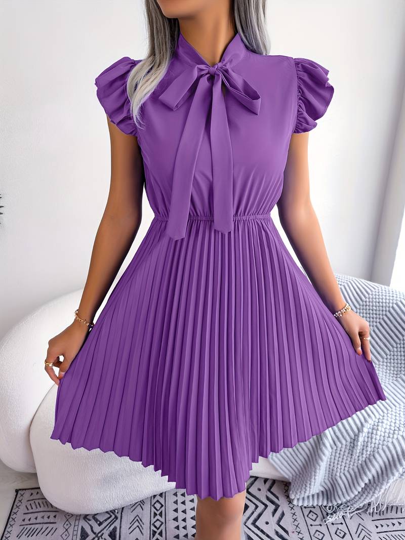 Lysandra | Robe unie avec Tissu de Haute Qualité et Silhouette Élégante pour Femmes