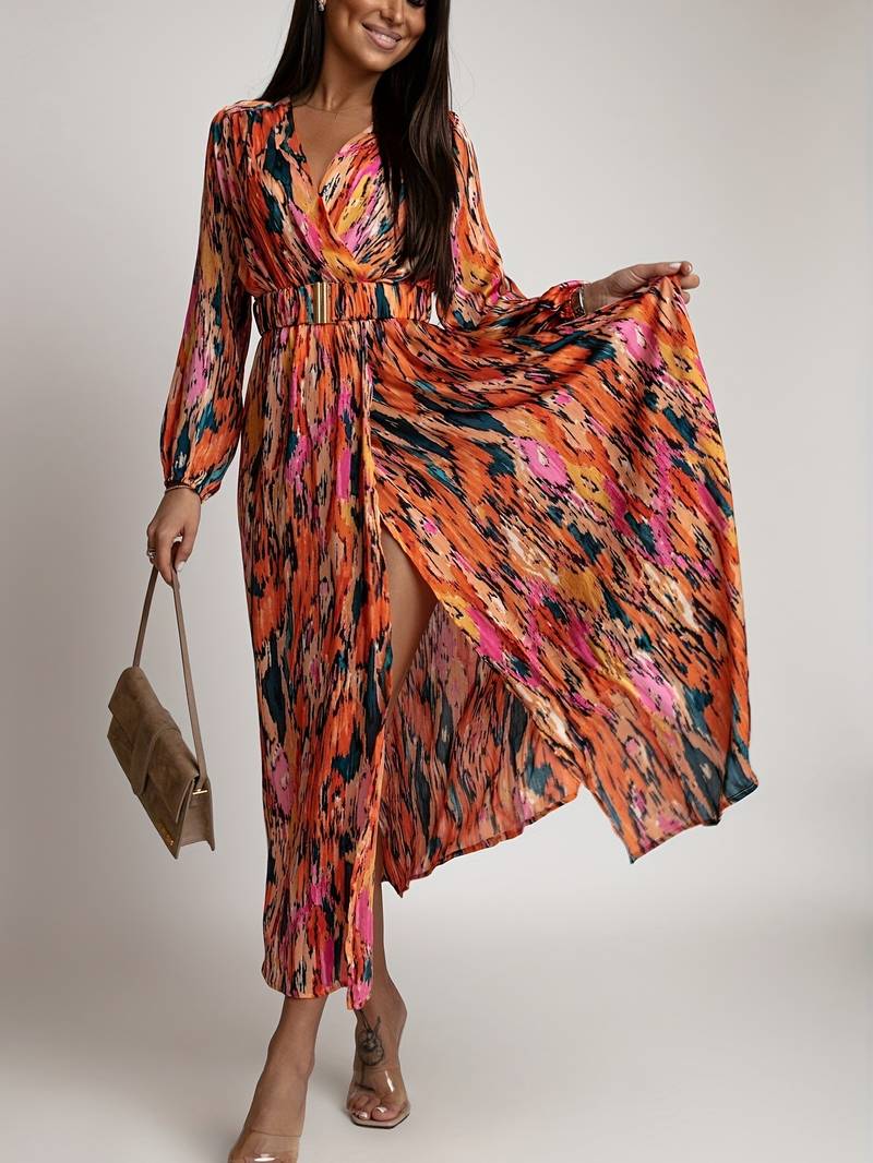 Lysandra | Robe avec Motifs Abstraits et Tissu de Haute Qualité pour Femmes