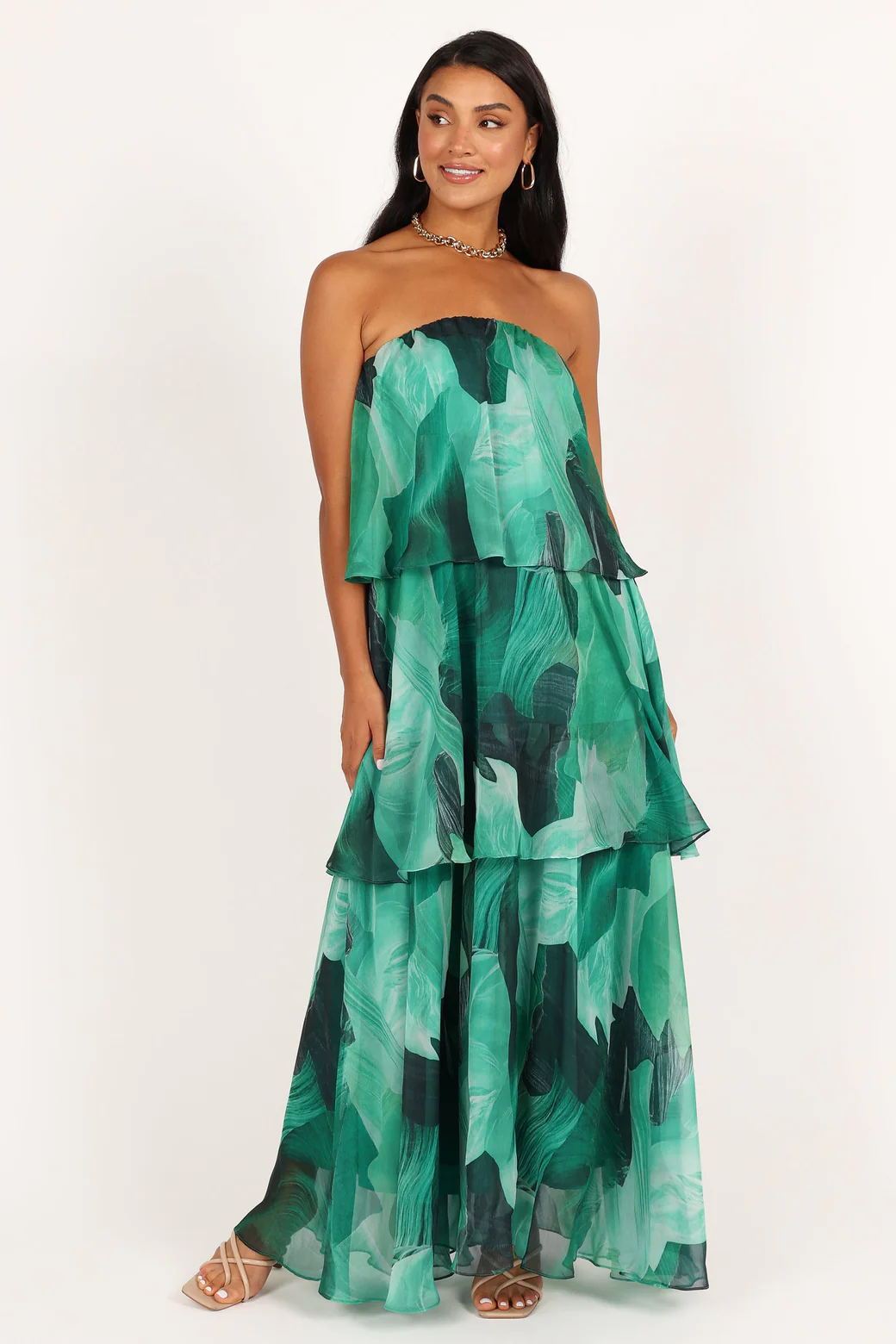 Lunaire | Robe Maxi Bustier avec Motifs Floraux Uniques pour Femmes