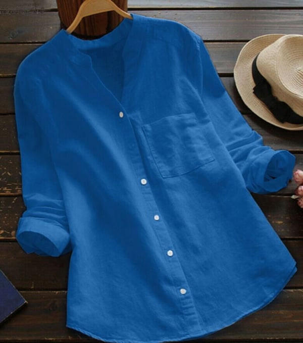 Ozma – Chemise décontractée en lin et coton pour femme