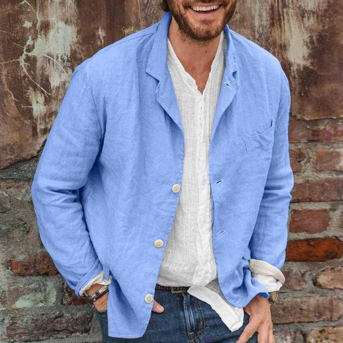 Daryl - Veste décontractée pour homme, coton et lin