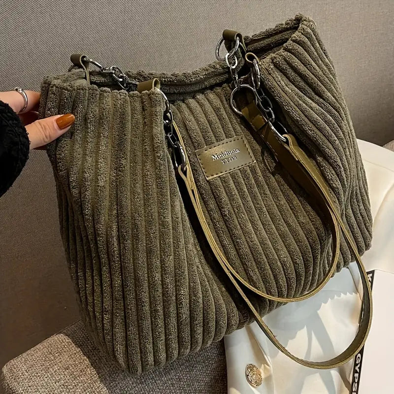 Liliane™ - Sac Fourre-tout en Velours Côtelé