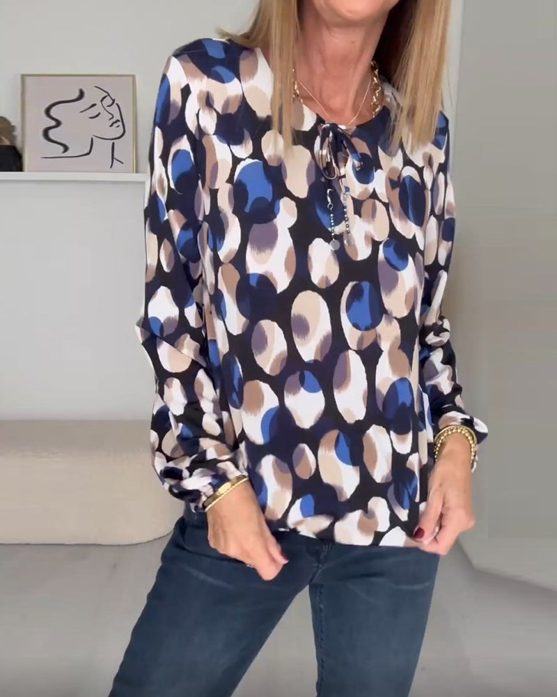 Sélène | Blouse avec Design Élégant et Motif Chic pour Femmes