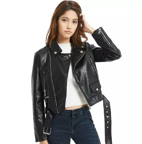 Lysandra | Veste en cuir avec style décontracté et poches pour femmes