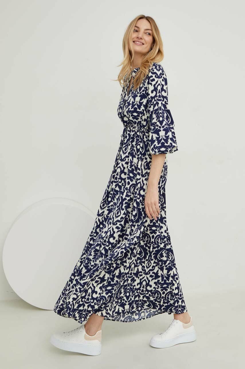 Lysandra | Robe midi avec Motifs Floraux Élégants et Tissu Confortable pour Femmes
