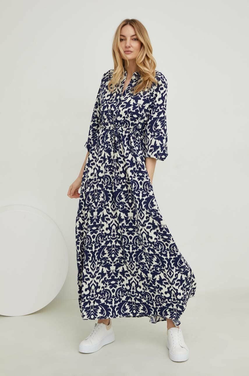 Lysandra | Robe midi avec Motifs Floraux Élégants et Tissu Confortable pour Femmes