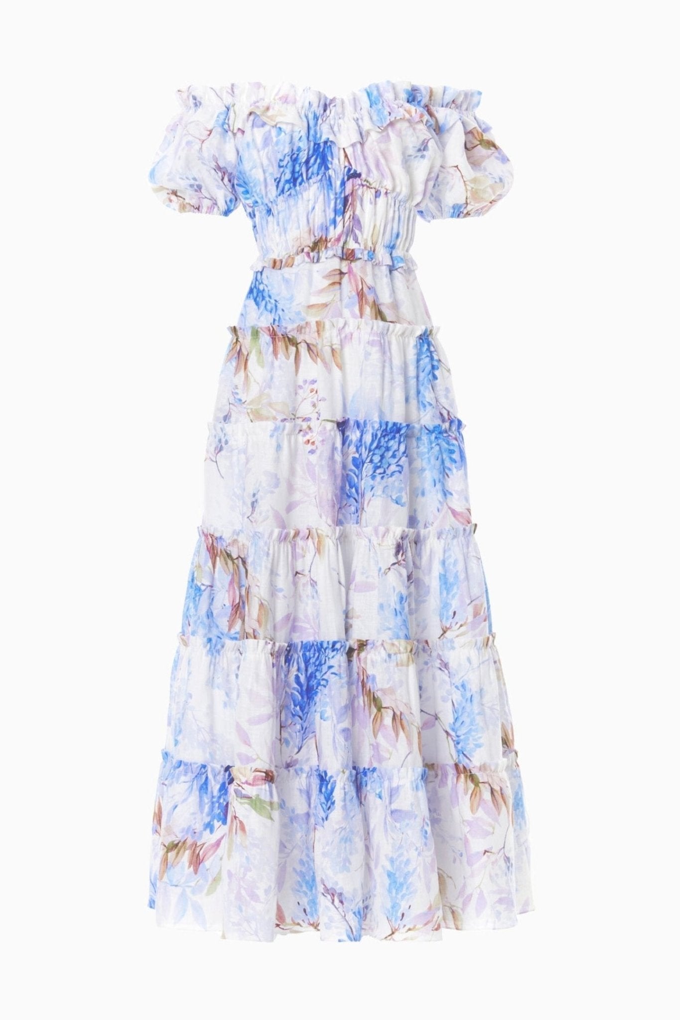 Isadora | Robe Maxi à Volants avec Imprimés Floraux Élégants pour Femmes