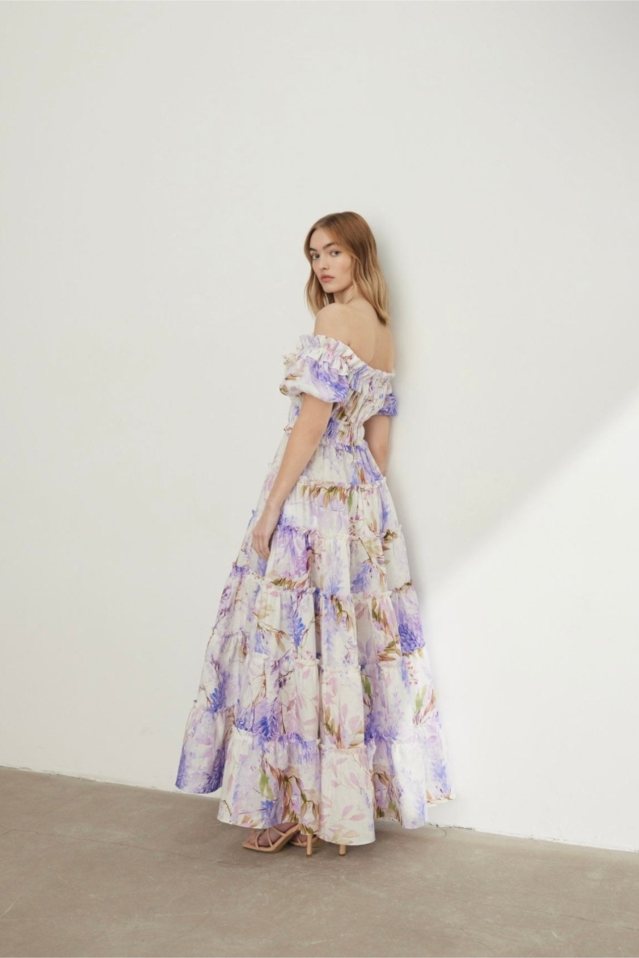 Isadora | Robe Maxi à Volants avec Imprimés Floraux Élégants pour Femmes