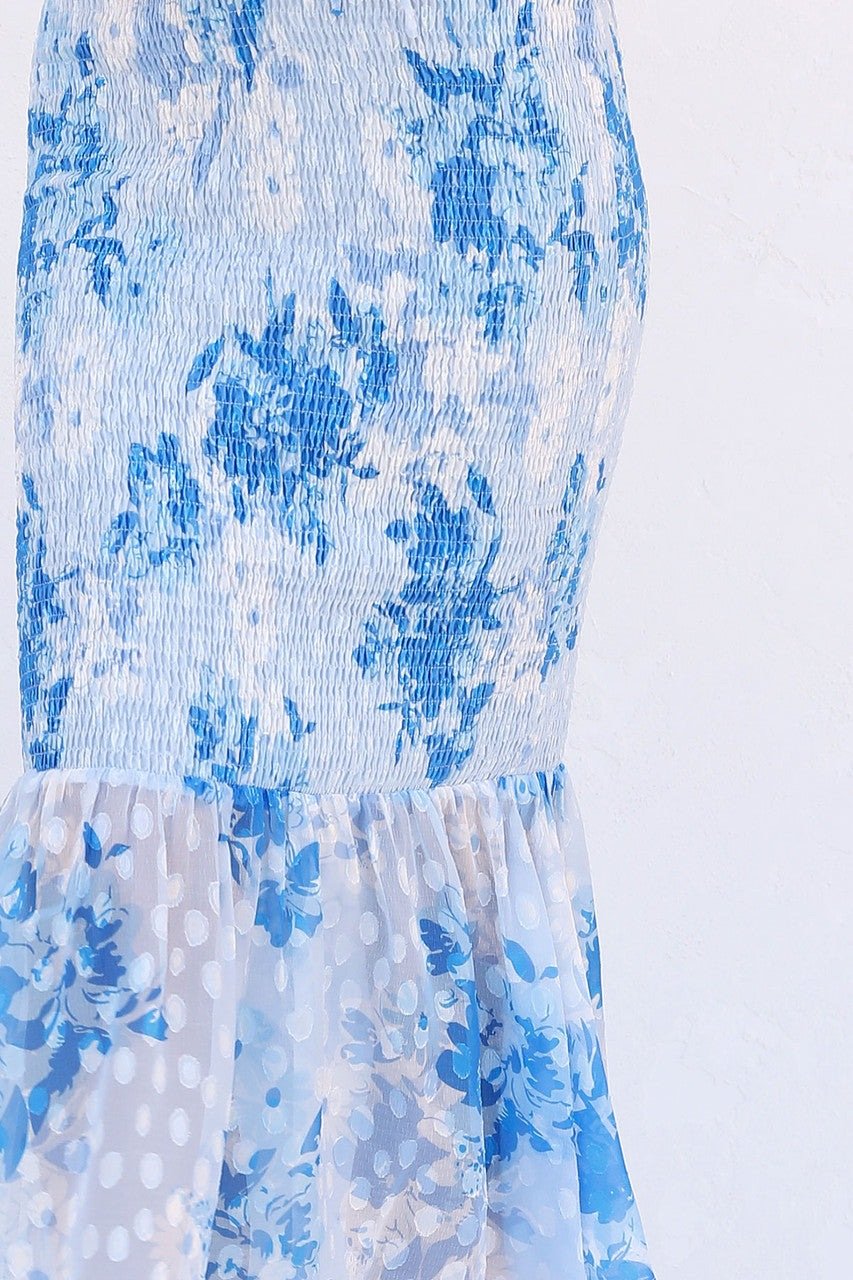 Léonie | Robe Midi avec Motifs Floraux Élégants pour Femmes
