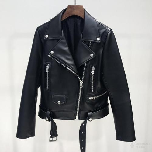 Lysandra | Veste en cuir avec style décontracté et poches pour femmes