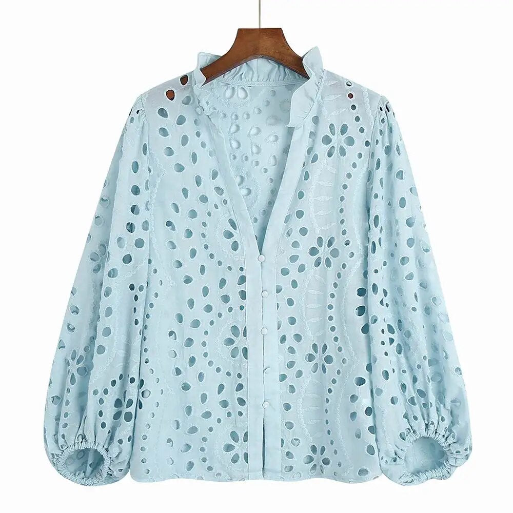 Léonie | Blouse avec Découpes Élégantes et Tissu Léger pour Femmes