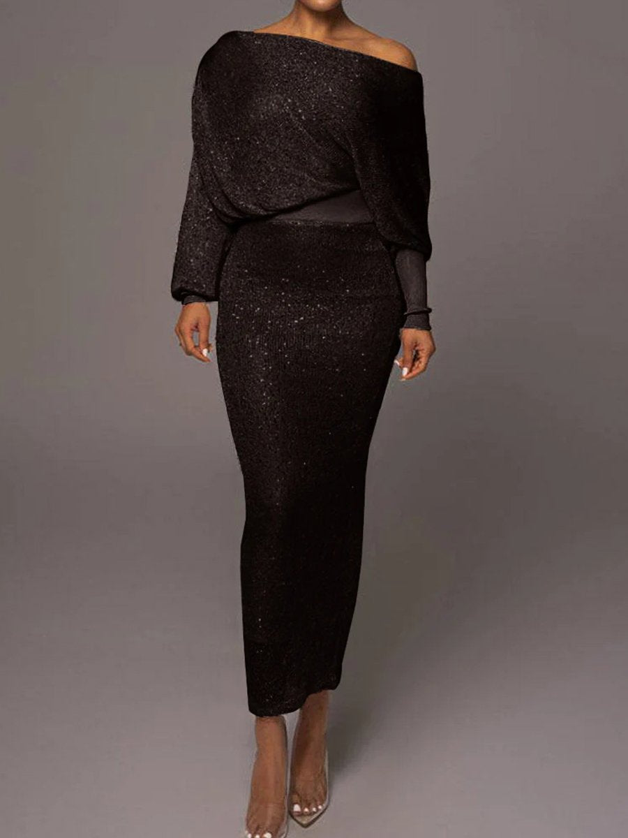 Luna | Robe en maille pailletée avec Détails Élégants pour Femmes
