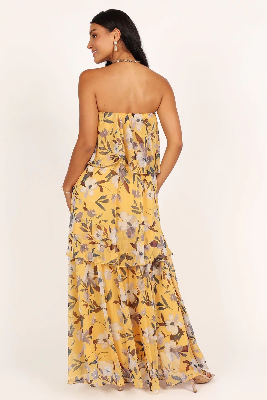 Lunaire | Robe Maxi Bustier avec Motifs Floraux Uniques pour Femmes