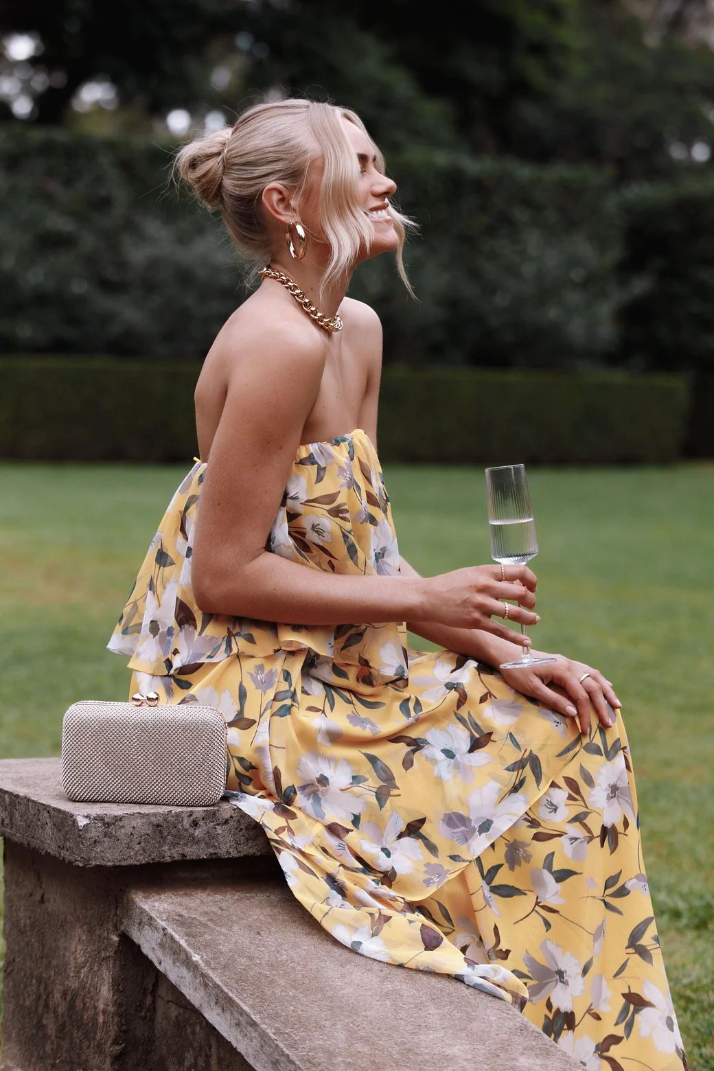 Lunaire | Robe Maxi Bustier avec Motifs Floraux Uniques pour Femmes