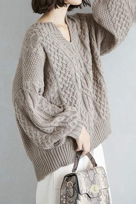 Lysandra | Pull en laine ample avec Texture Moderne et Confort Exceptionnel pour Femmes