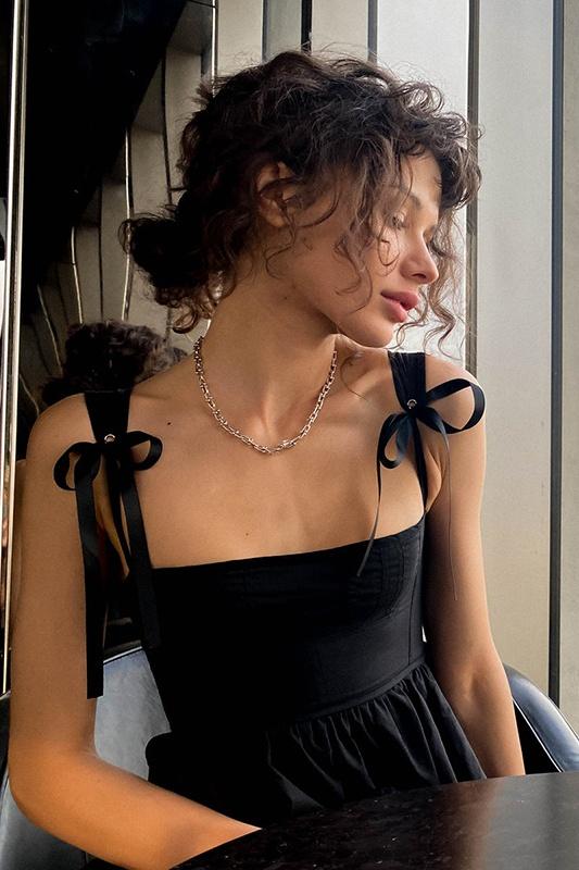 Céleste | Mini Robe à Bretelles avec Détails Élégants pour Femmes