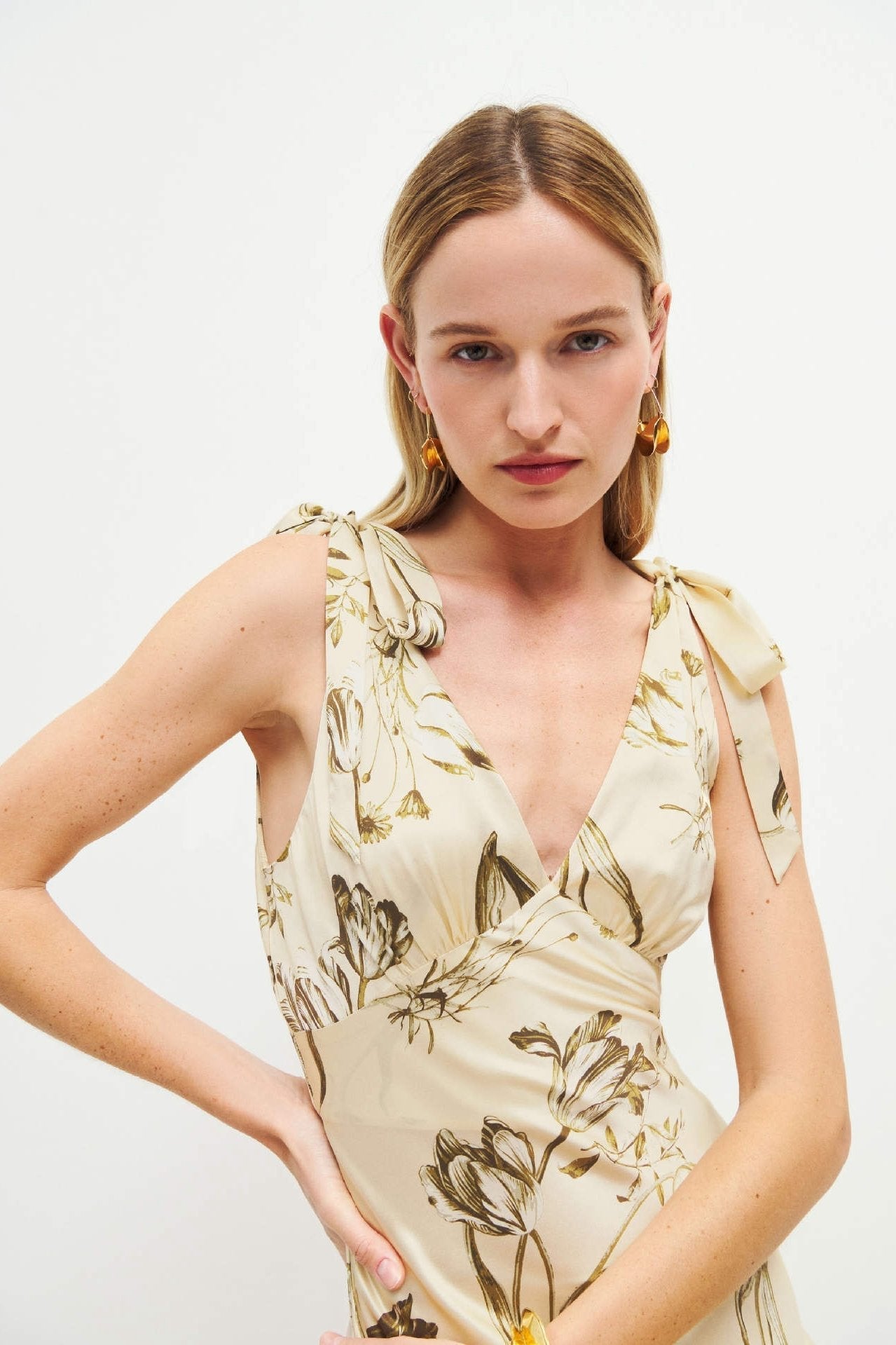Juliette | Robe maxi évasée avec Motifs Floraux Élegants pour Femmes