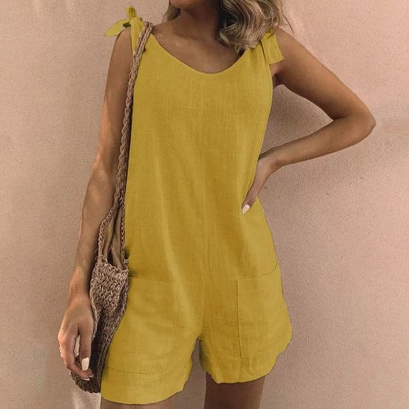 Lydia - Combinaison tendance en coton avec poches avant