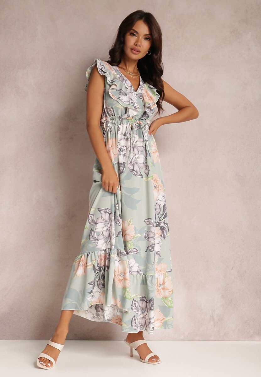 Lila | Maxi-robe avec Imprimé Floral et Détails Élégants pour Femmes