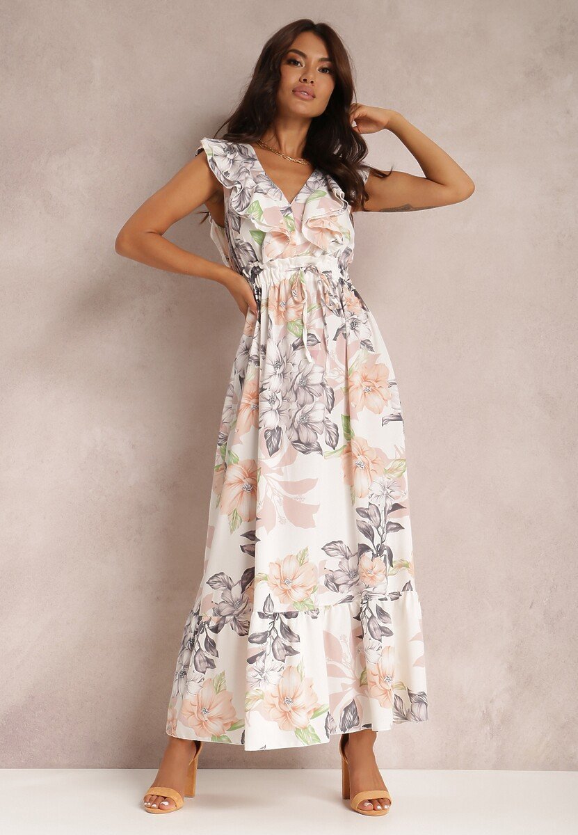 Lila | Maxi-robe avec Imprimé Floral et Détails Élégants pour Femmes