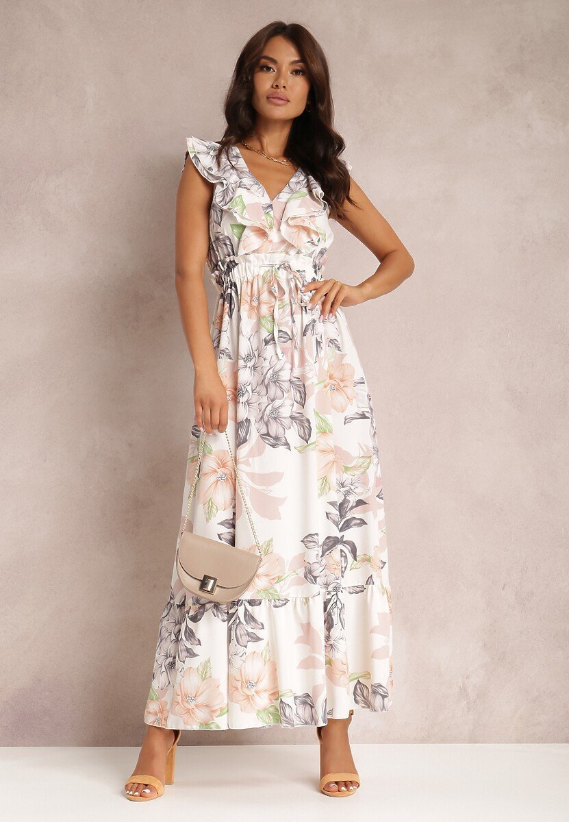 Lila | Maxi-robe avec Imprimé Floral et Détails Élégants pour Femmes