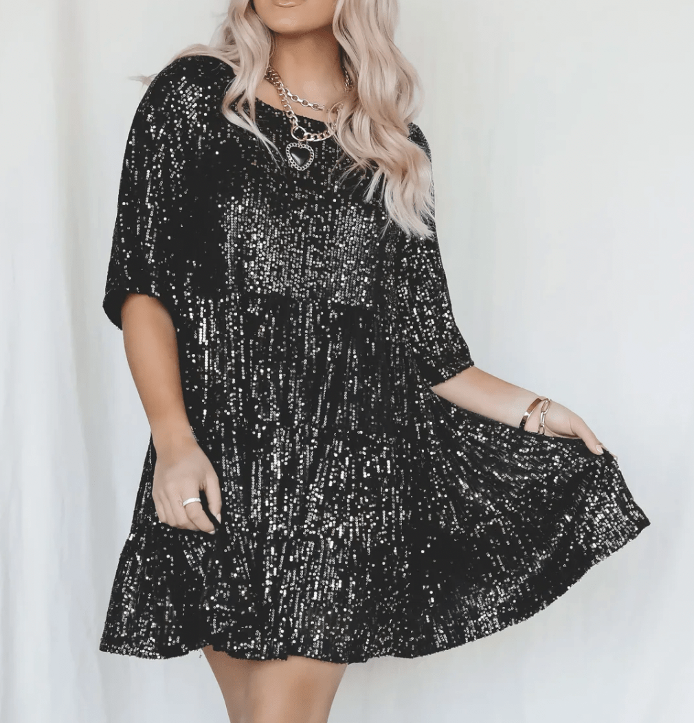 Isadora | Robe à paillettes avec Silhouette Amincissante et Élégance Confortable pour Femmes